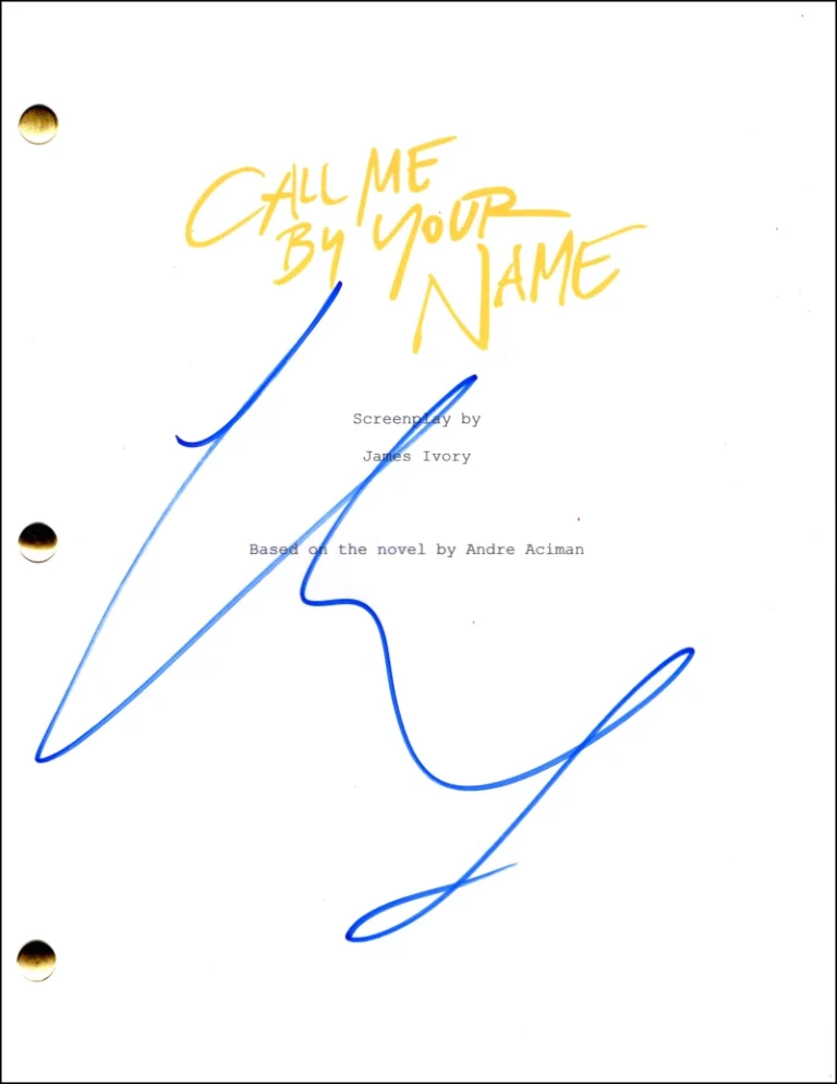 Luca Guadagnino Signed Autograph Call Me By Your Name Movie Script Screenplay