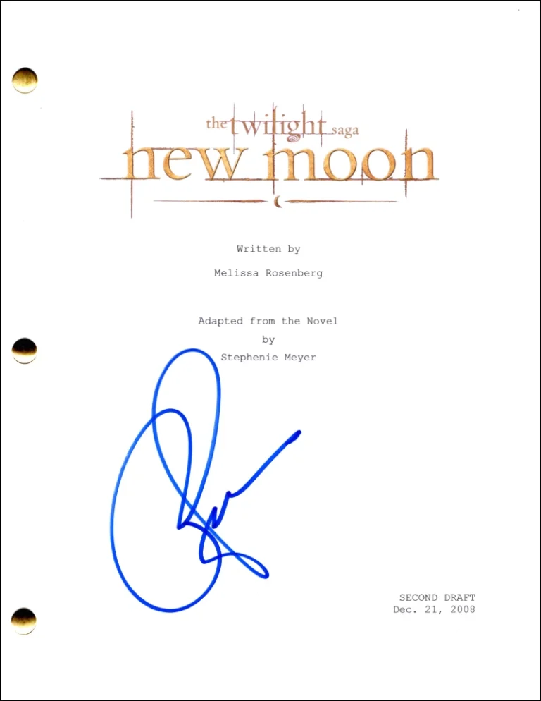 Peter Facinelli Signed Autograph Twilight New Moon Full Movie Script Screenplay