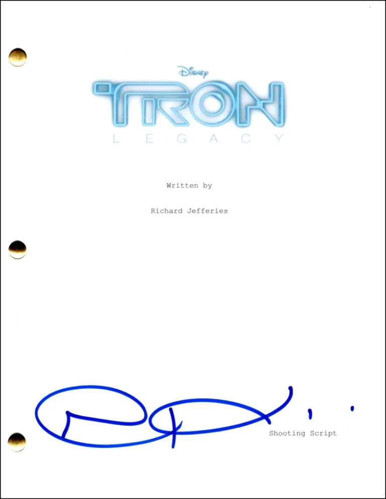 Joseph Kosinski Signed Autograph Tron Legacy Full Movie Script Screenplay