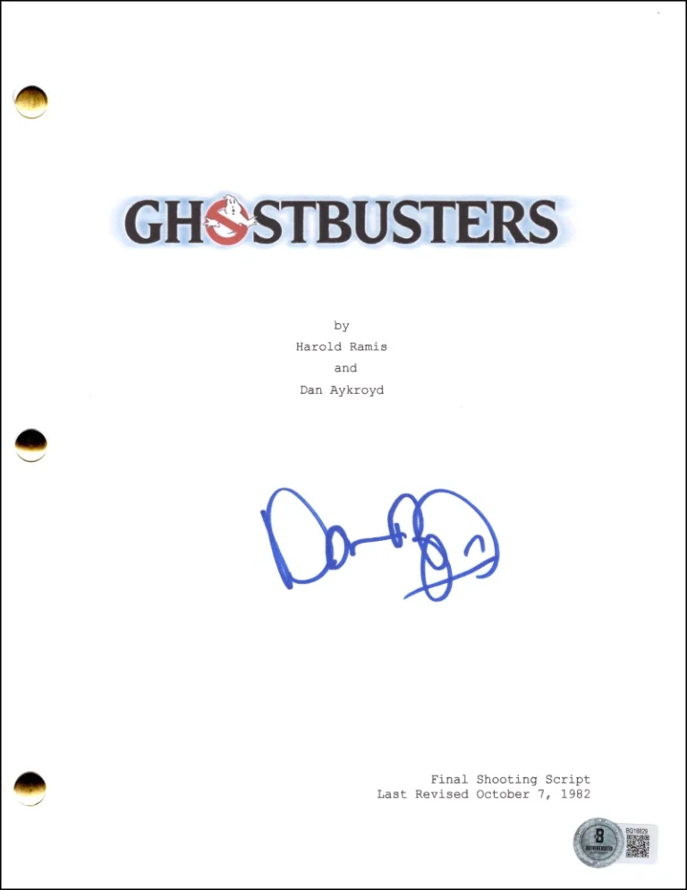 Dan Aykroyd Signed Autograph Ghostbusters Full Movie Script Screenplay - Beckett
