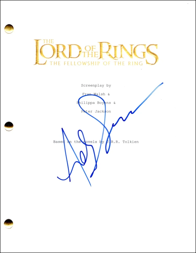 Andy Serkis Signed Autograph Lord of the Rings Fellowship of Ring Movie Script