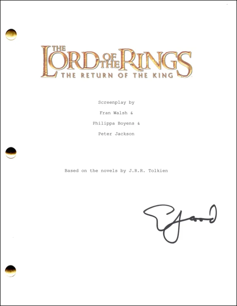 Elijah Wood Signed Autograph Lord of the Rings Return of the King Full Script