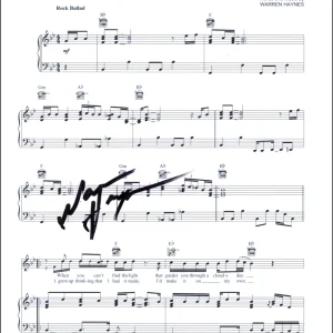 Warren Haynes The Allman Brothers Band Signed Autograph Soul Shine Sheet Music