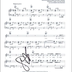 SZA Signed Autograph All the Stars Sheet Music w/ Kendrick Lamar Black Panther