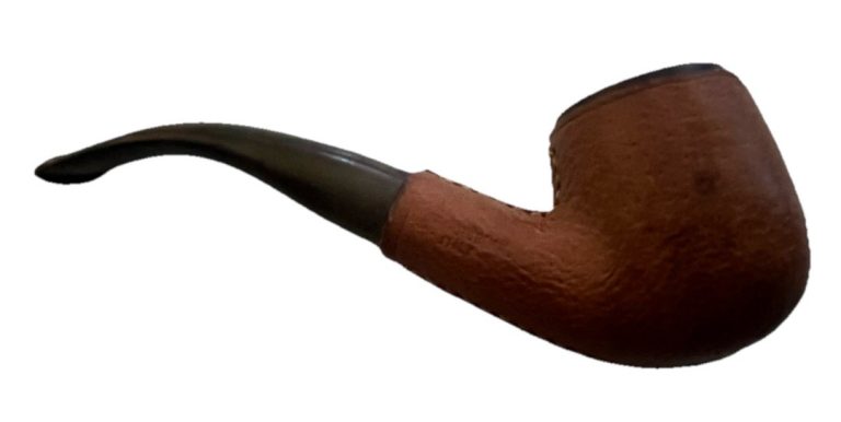 Vintage Meerschaum inlaid  Mastercraft Pigskin /Briar Pipe with original box B6