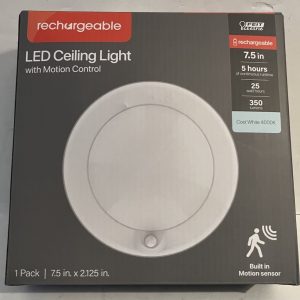 NEW FEIT ELECTRIC 7.5" WIRELESS BATTERY LED CEILING LIGHT RECHARGEABLE MOTION B6
