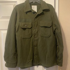 US Military Army Olive Green Cold Weather Wool Field Shirt M DLA100-81-C-3146