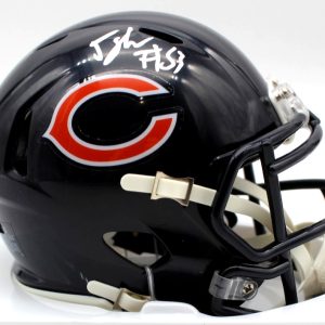 TJ Edwards Chicago Bears Signed Mini Football Helmet w/Beckett COA BV10321