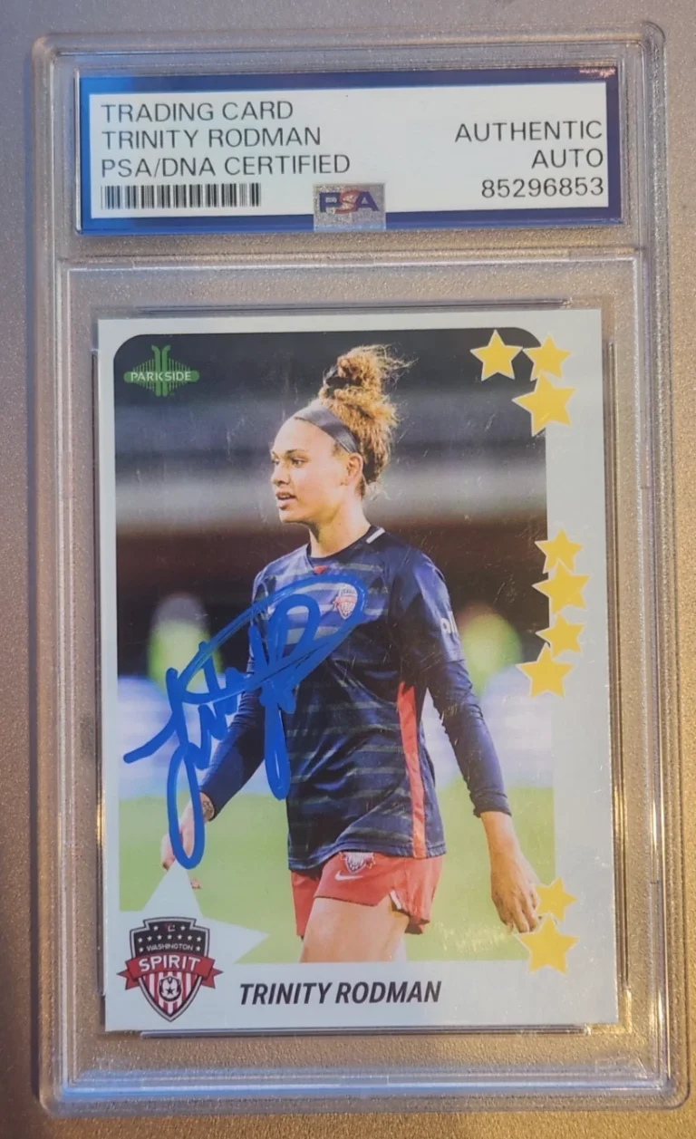 Trinity Rodman Signed 2021 Parkside Premier Card w PSA/DNA COA Slab Rookie RC 5