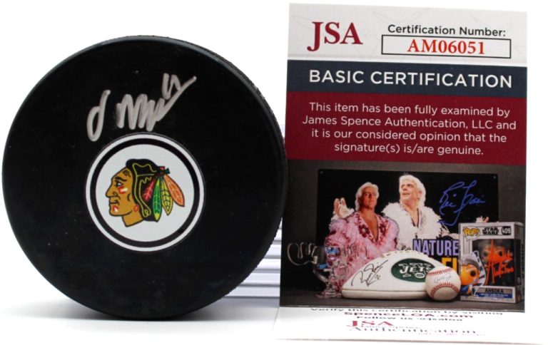 Oliver Moore Signed Chicago Blackhawks Hockey Puck w/JSA COA AM06051