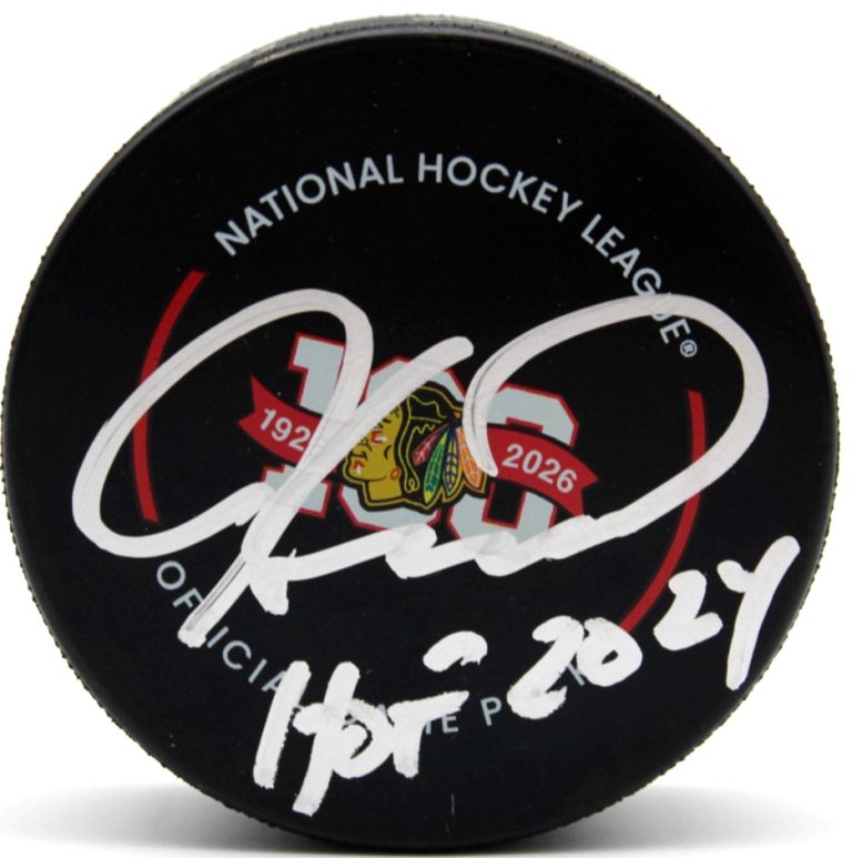 Jeremy Roenick Signed Chicago Blackhawks Hockey Puck w/Beckett BAS COA BV10227