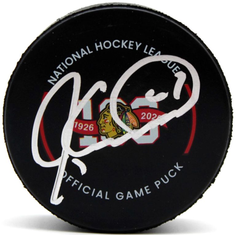 Jeremy Roenick Signed Chicago Blackhawks Hockey Puck w/Beckett BAS COA BV10224