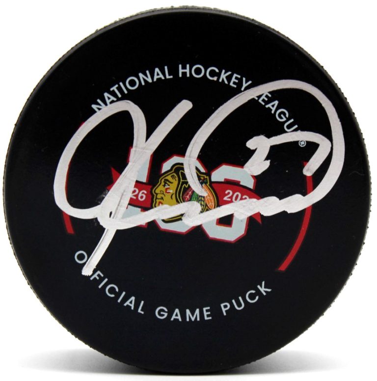 Jeremy Roenick Signed Chicago Blackhawks Hockey Puck w/Beckett BAS COA BV10223