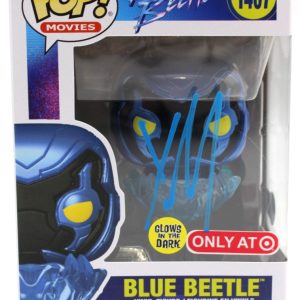 Xolo Mariduena Blue Beetle #1407 Signed Funko Pop w/Beckett COA BAS BV13307