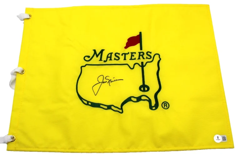 Jack Nicklaus Signed Masters Golf Flag 63,65,66,72,75, 1986 w/BAS LOA AE38955