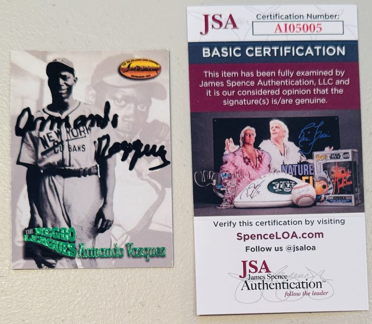 Armando Vazquez Signed Autographed 1993 Ted Williams Card Company #113 JSA Cert