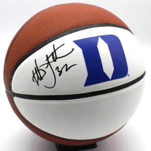 Christian Laettner Signed Duke Blue Devils Logo Basketball W/Beckett COA BQ83813