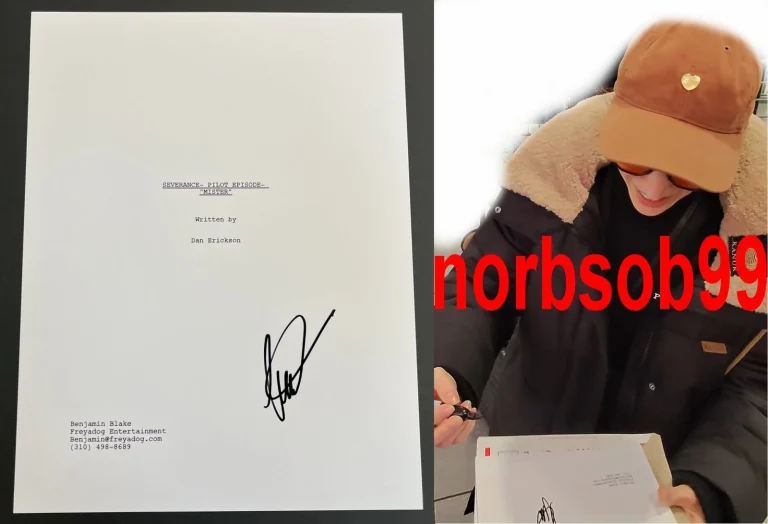 BRITT LOWER SIGNED AUTOGRAPH SEVERANCE FULL 54 PAGE PILOT SCRIPT w/EXACT PROOF