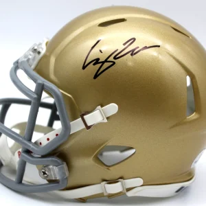 CJ Carr C.J. Notre Dame Fighting Irish Signed Mini Helmet w/Beckett BV10334