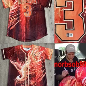 DJ ILLENIUM SIGNED FALLEN EMBERS BASEBALL JERSEY w/EXACT PROOF & BECKETT BAS COA