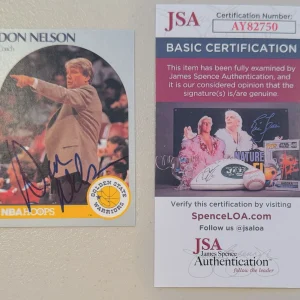 Don Nelson Signed Autographed 1990-91 Hoops Card #313 JSA Cert