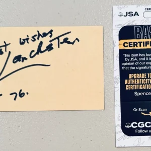 Elsa Lanchester Signed Autographed 3x5 Card JSA Cert Bride Of Frankenstein