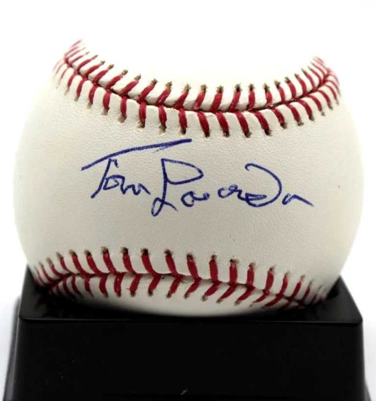 Tommy Lasorda Signed Dodgers 50th Anniversary Baseball w/Beckett COA BAS BR93149