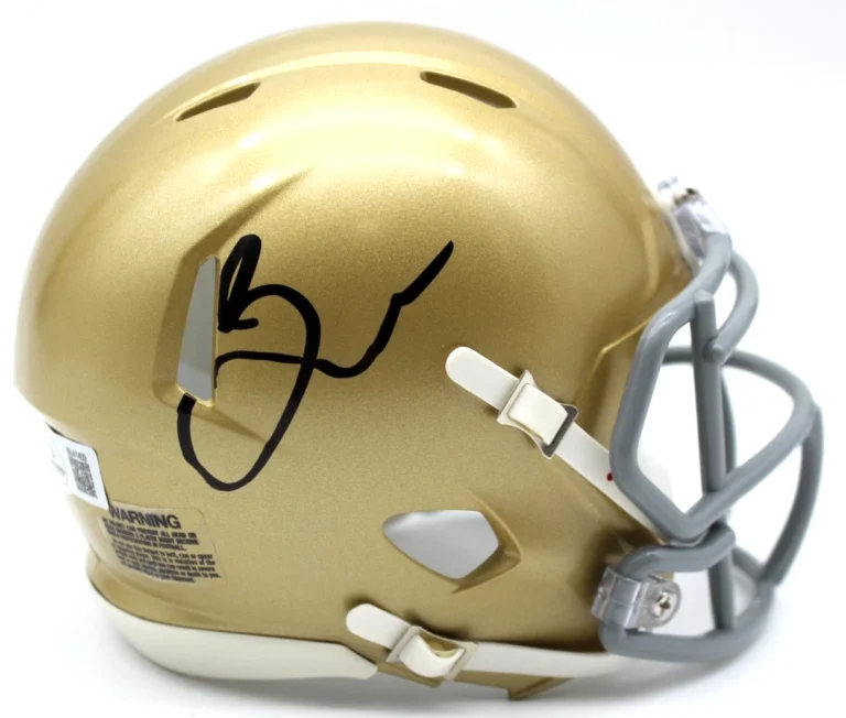 Brady Quinn Signed Custom Notre Dame Mini Helmet w/Beckett COA BV41409
