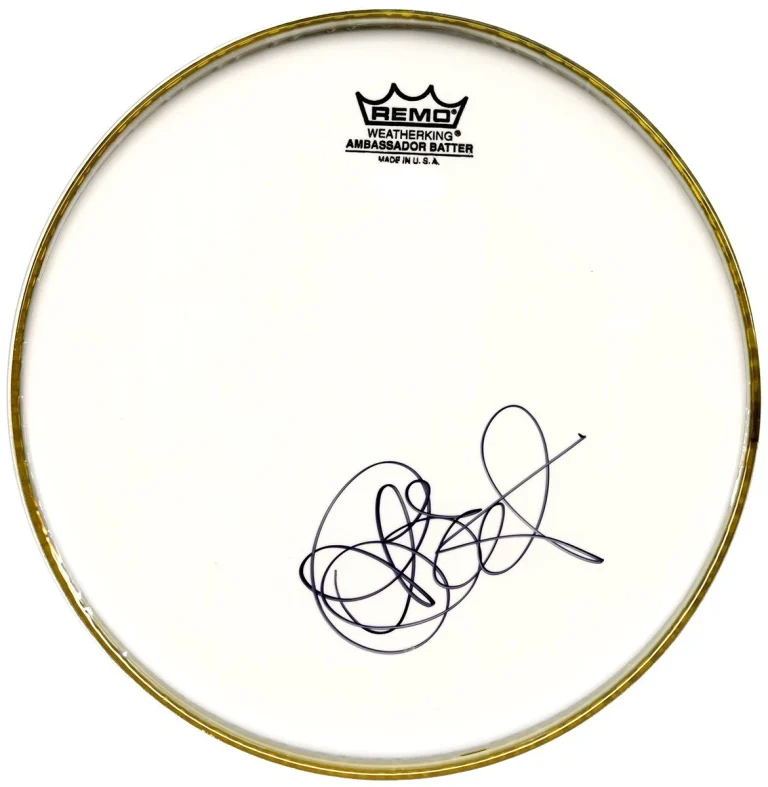 Alanis Morissette Jagged Little Pill Ironic Rare Signed Autograph Drumhead JSA