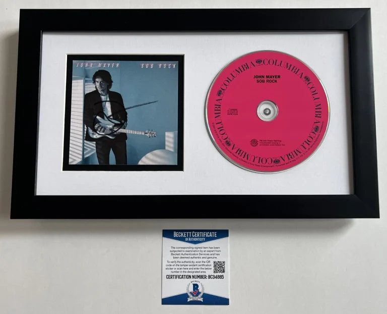 JOHN MAYER SIGNED AUTOGRAPH SOB ROCK FRAMED & MATTED CD w/ BECKETT BAS COA