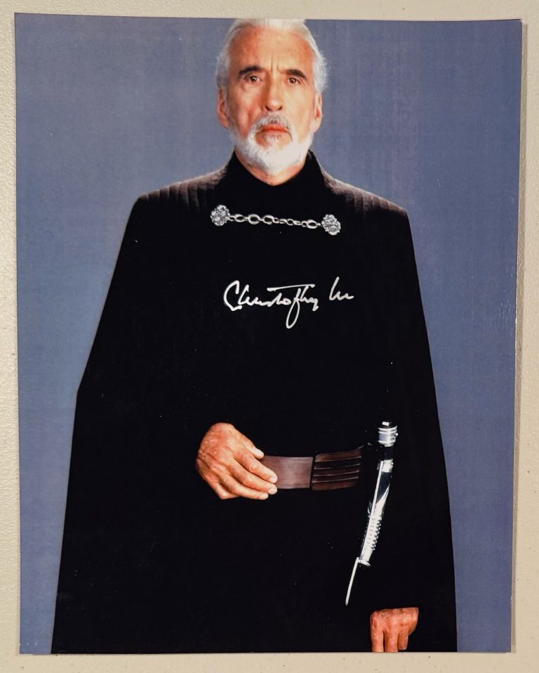 Christopher Lee Signed Autographed Star Wars 8x10 Photo SWAU Authenticated Dooku