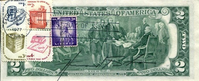 Howard Baker US Senator White House Chief of Staff Amb Signed Autograph $2 Bill