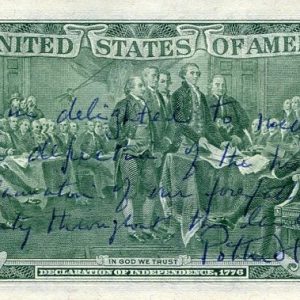 Potter Stewart US Supreme Court Justice Judge Signed Autograph $2 Bill W/ Quote