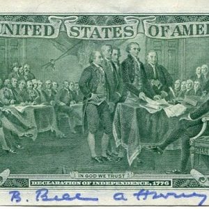 Anthony Llewellyn NASA Astronaut Can NOAA Aquanaut Signed Autograph $2 Bill Quot