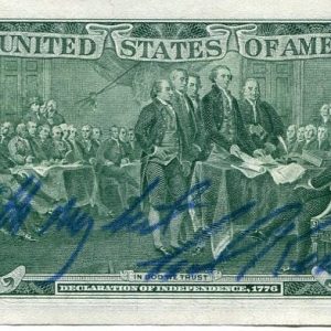 Ted Kennedy Senator Massachusetts Brother JFK Rare Signed Autograph $2 Bill