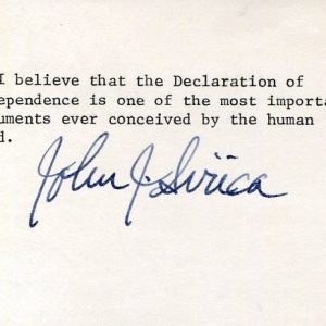 John Sirica DC US District Judge Watergate Scandal Signed Autograph Quote