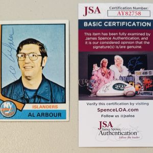 Al Arbour Signed Autographed 1974-75 Topps Card #91 JSA Cert NHL HOF