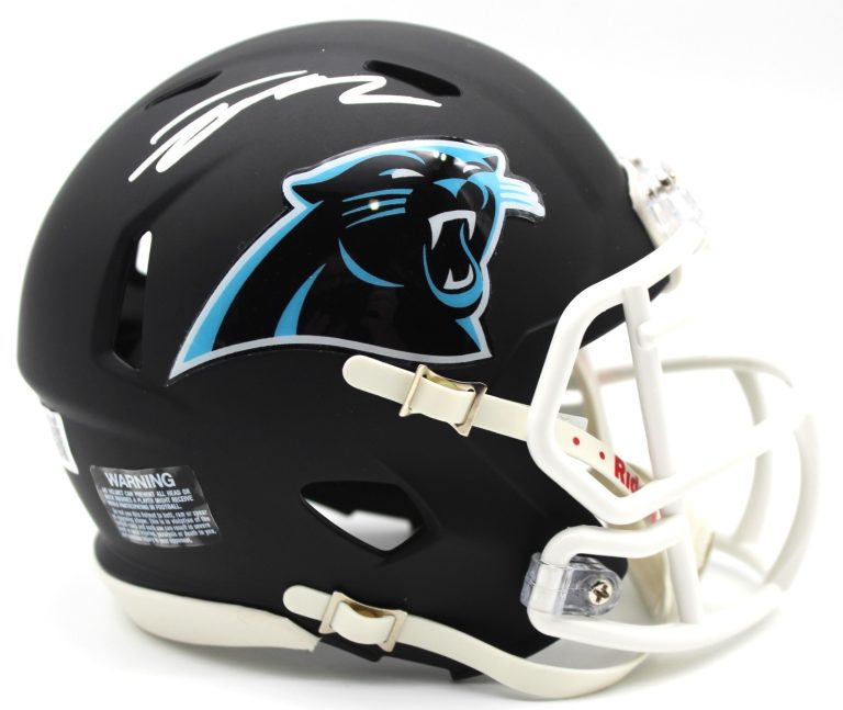 Tetaiora McMillan Signed Carolina Panthers Custom Mini Helmet w/Beckett BS38106