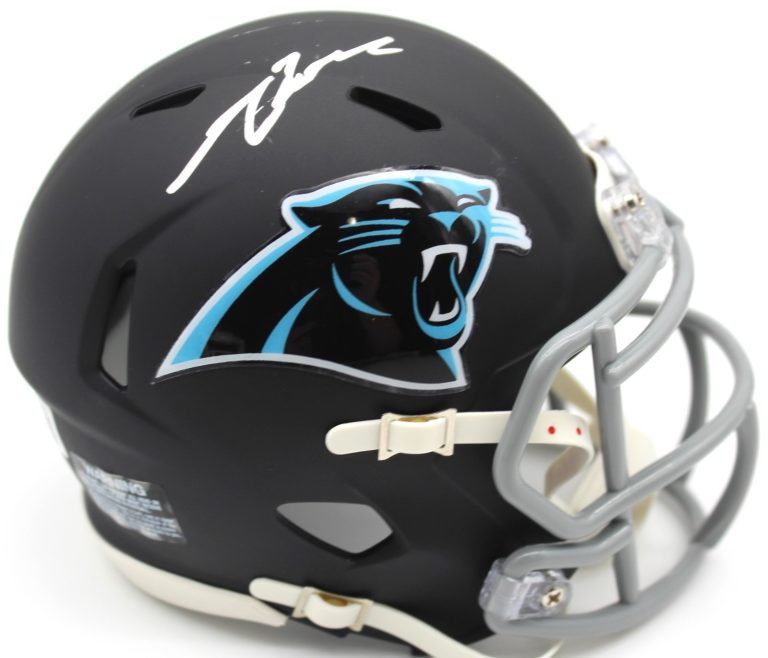 Tetaiora McMillan Signed Carolina Panthers Custom Mini Helmet w/Beckett BS38110