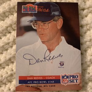 Dan Reeves Signed Trading Card Autographed Football