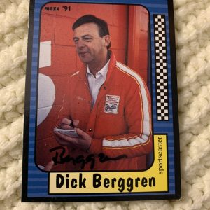 Dick Berggren Signed Nascar Trading Card Announcer Autographed