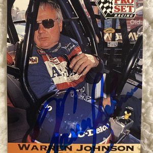 Warren Johnson Signed Trading Card Nhra Drag Racing Legend Autographed
