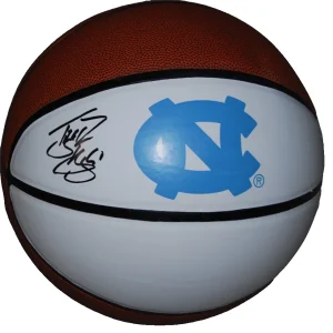 TYLER HANSBROUGH signed NORTH CAROLINA TAR HEELS logo basketball BECKETT BV10257