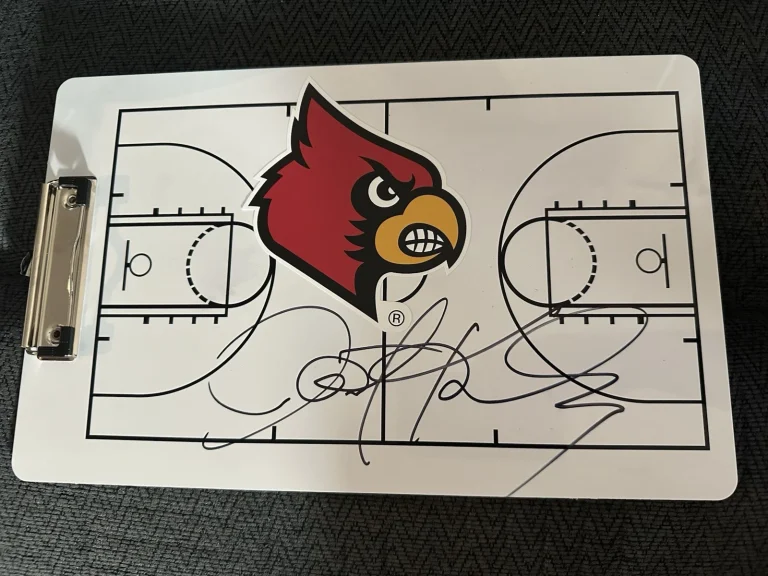 Coach Pat Kelsay Signed Basketball Clipboard Louisville Cardinals