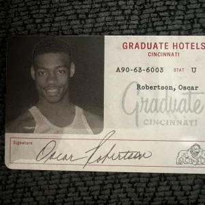 The Graduate Hotel Cincinnati Ohio Key Card Oscar Robertson Student ID Bearcats