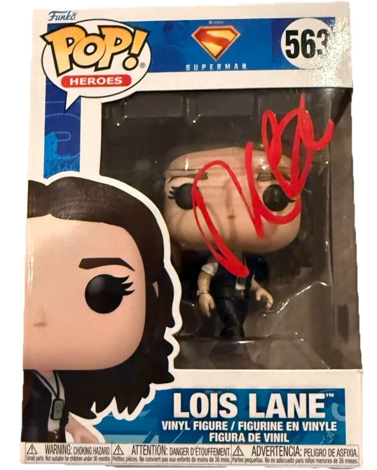 RACHEL BRONHAHAN signed (SUPER MAN) Lois Lane #563 Funko Pop BECKETT BAS BV13271