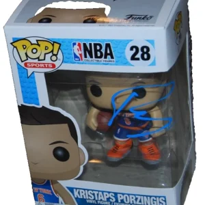 KRISTAPS PORZINGIS signed (NEW YORK KNICKS) Funko Pop #28 BECKETT BAS BV13272