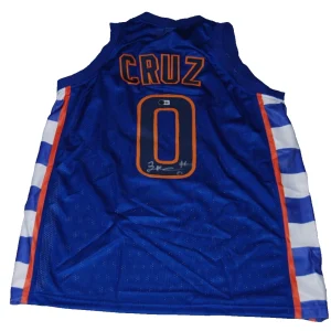 ZION CRUZ signed (DEPAUL BLUE DEMONS) custom basketball jersey BECKETT BV13323