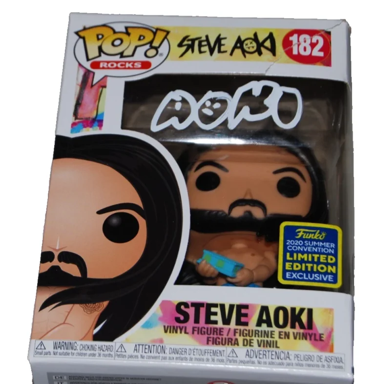 STEVE AOKI SIGNED (FUNKO POP ROCKS) 2020 CONVENTION #182 BECKETT BAS BV13309 COLLECTIBLE MEMORABILIA