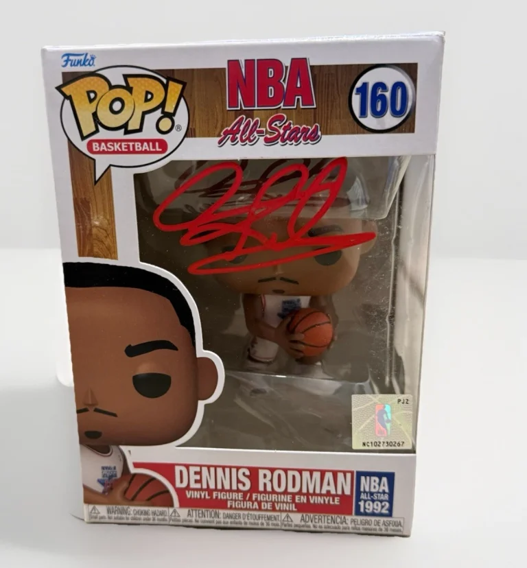 DENNIS RODMAN signed (1992 All Star) PISTONS Funko Pop #160 BECKETT BAS 2W819304